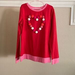 Girls Cat & Jack Heart Sweatshirt